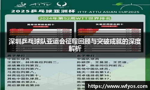 深圳乒乓球队亚运会征程回顾与突破成就的深度解析